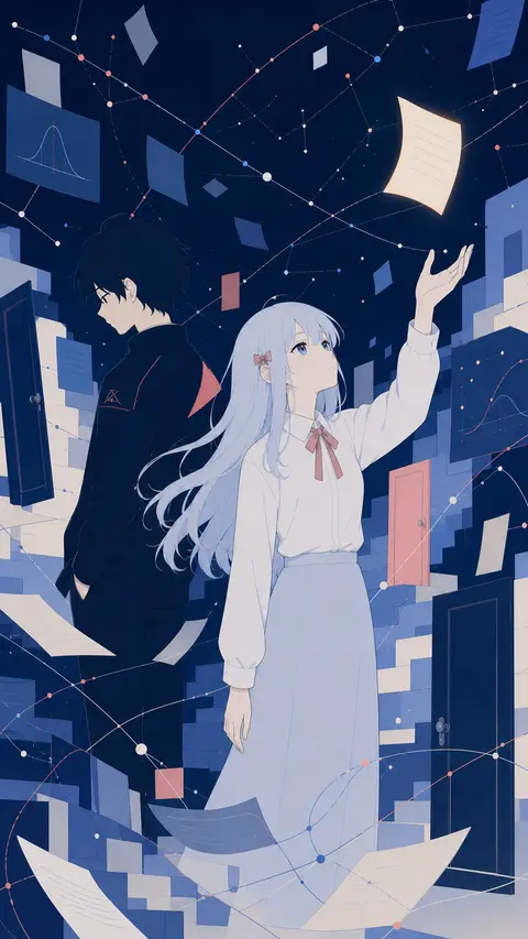 やり直し後のs024。Bが顔を上げて一枚の帯に手を伸ばす