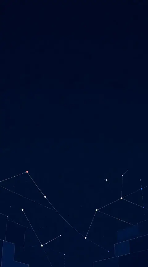 s001の修正後。星座線だけの紺の空間